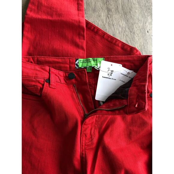 Sandrine Rose Hi Skinny Jeans in Red - 24 - Picture 6 of 10
